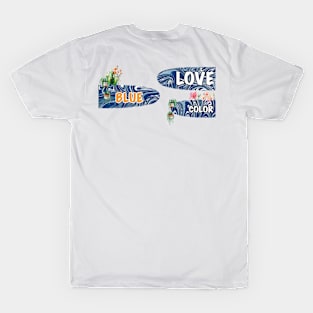 Love Flower Geometric Blue Colorful #45 T-Shirt